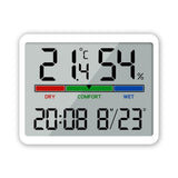 Garvee Reloj Despertador Digital LCD Multifuncional con Gran Pantalla, Termómetro, Magnético para Hogar y Oficina