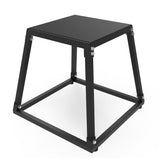 Garvee Caja Plyométrica de 46 cm Acero Resistente Superficie Antideslizante para Entrenamiento en Casa 51×51×46 cm - Negro