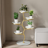 Garvee Soporte Para Plantas De 5 Niveles, Estante Metálico Escalonado Vertical, Ahorra Espacio, Para Jardín E Interior, Color Metálico - Oro B