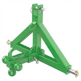Garvee Enganche de Remolque de 3 Puntos con Receptor, Bola de Remolque, Acero Inoxidable, para Uso Agrícola y Construcción, Alta Capacidad, Compatible con Tractor Categoría 1, Color Negro - Verde
