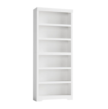 Garvee Estantería de 6 niveles ajustable 191cm de alto, 80cm de ancho, MDF resistente, diseño antideslizante, estilo granja, para sala y oficina