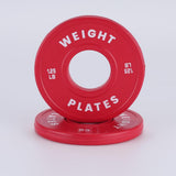 Garvee Placas de Cambio Fraccionales 0.57 kg X 2, Bumper 5 cm, Revestimiento de Goma, Núcleo de Acero, Gimnasio en Casa, Codificadas por Color - 1.25 Lb X 2 Pc