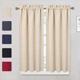 Garvee Verdunkelungsvolants para ventanas, 2 piezas, microfibra beige, 66×114.3cm, cocina y dormitorio, aislantes térmicos y privacidad - Beige 26 x 45 Pulgadas