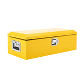 Garvee Caja de Herramientas de Hierro Amarilla, Placa Diamante y Llaves de Seguridad, 51×30×24cm para Pickup RV Remolque - Amarillo