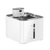 Garvee Trinkbrunnen para Gatos 4.2L, Acero Inoxidable 304, Ultra Silencioso 25dB, Batería 5000mAh, LED, Ideal para Hogar y Viajes - Blanco