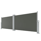 Garvee Pantalla de Privacidad Lateral Doble de Poliéster 280g Estructura de Hierro Galvanizado 180x600cm
