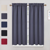 Garvee Verdunkelungsvolants para ventanas cocina sala dormitorio, aislamiento térmico, protección UV, microfibra, 66×114.3cm - Gris Oscuro 26 x 45 Pulgadas