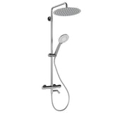 Garvee Duschsystem con Termostato 38°C Acero Inoxidable Soporte Ajustable Baño Familiar - Cromado