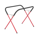 Garvee Banco de Trabajo Plegable 340 kg Capacidad, Ajustable y Portátil, Acero Tubular con Revestimiento en Polvo, para Taller y Garaje, Amarillo, Multiuso - Rojo