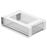 Garvee Organizador De Cajón Extraíble Para Gabinete Cocina Y Baño, Plástico Resistente, Blanco, Gran Capacidad, Espacios Reducidos - Blanco Grande