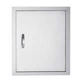 Garvee Puerta de Acceso BBQ de Acero Inoxidable 304 de Apertura Derecha, 43.2×61cm con Asa Metálica y Panel de Ventilación, Resistente para Cocina Exterior - Puerta Derecha