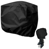 Garvee Cubierta para motor fuera de borda 210D Oxford resistente al agua y luz, color negro 52x27x32cm, 15HP, protección duradera para botes