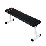 Garvee Banco De Pesas Plano Para Gimnasio En Casa, Estructura De Acero Reforzado, Almohadilla Acolchada, Fijo, Compacto, Negro