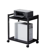 Garvee Soporte Para Torre PC De 2 Niveles Ajustable Con Ruedas Metal Oficina Hogar - 2 Capas 55X51X30Cm