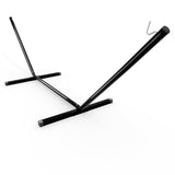 Garvee Soporte para Hamaca de 365 cm de Acero Resistente Capacidad 204 kg Forma en T con Ganchos y Cadenas para Patio y Jardín Negro