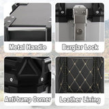 Garvee Motorradkoffer 65L Aluminio Resistente Con Cerradura Para Viajes En Moto Reflectante Negro