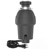 Garvee Triturador De Basura 3/4 HP Con Motor Potente Y Sistema De Molienda Doble Para Cocina Gris - Gris