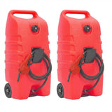 Garvee Tanque de Gasolina 53L con Manguera 305cm, 2 Válvulas de Latón, Ruedas 15cm para Jardín y Marina, Polietileno UV Resistente