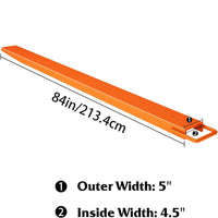 Garvee Extensiones para Horquillas de Palets 213x11 cm, Acero Q345 de Alta Resistencia, Instalación Sin Herramientas, Compatibles con Montacargas,Naranja