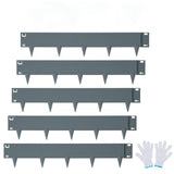 Garvee Metal Landscape Edging 5-Pack Acero Galvanizado Flexible Resistente Jardín Césped Camino