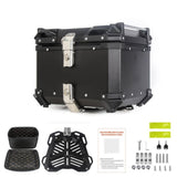 Garvee Estuche Superior Para Motocicleta Caja Trasera De 45L Aleación De Aluminio Impermeable Caja De Almacenamiento De Equipaje - Negro Plano