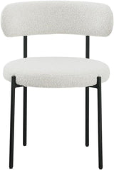 Garvee Polsterstuhl 2er Set Blanco Chenille - Sillones Comodos Sin Brazos Para Comedor Y Sala, Blanco, Moderno - Blanco