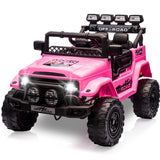 Garvee Coche Eléctrico 12V, Bluetooth, Luces LED, Seguridad, Control Remoto, 3-6 años, Exterior, Rosa - Rosa