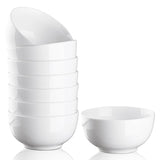 Garvee Juego De Cuencos De Porcelana 10 Onzas Paquete De 8 Blanco Para Cereales Sopa Ensalada Pasta Microondas
