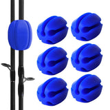 Garvee Soporte Para Cañas De Pescar De Silicona Azul, 5 Orificios, Ligero, Compacto, 6 Piezas, Resistente Para Pesca Al Aire Libre - Azul