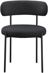 Garvee Set De 2 Sillas De Comedor Tapizado En Tela Bouclé Negro Para Cocina Y Sala - Negro