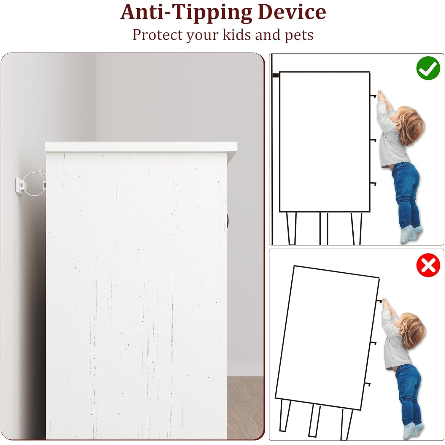 GarveeHome Cómoda de 6 Cajones para Dormitorio de Madera MDF con Patas de Metal Cajonera Grande Organizador Moderno 120 cm Blanco