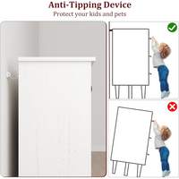 GarveeHome Cómoda de 6 Cajones para Dormitorio de Madera MDF con Patas de Metal Cajonera Grande Organizador Moderno 120 cm Blanco
