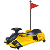 Garvee Kart Eléctrico para Niños de 24V con Motor Brushless y Luces LED para Derrape en Pista - Amarillo
