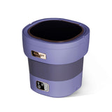 Garvee Mini Lavadora Plegable de 12 L con Función de Centrifugado, Lavadora Portátil y Silenciosa para Ropa Interior y Bebé, Enchufe Europeo para Hogar y Camping, Violeta Claro - Violeta Claro