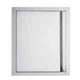 Garvee Puerta de Acceso BBQ de Acero Inoxidable 304 de Apertura Izquierda, 43.2 x 61 cm con Asa Rebatible y Cierre Magnético, Resistente al Clima con Panel de Ventilación - Puerta Izquierda