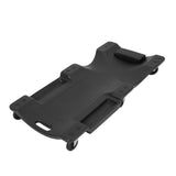Garvee Camilla de Garaje de 102 cm con Cuerpo HDPE Resistente 6 Ruedas Giratorias Reposacabezas Acolchado para Taller Mecánico de Perfil Bajo Color Negro - Negro
