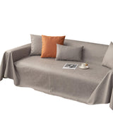 Garvee Funda De Sofá Seccional 90x210cm Resistente Al Desgaste Antideslizante Tela De Alta Densidad Gris Claro Para Sala De Estar Moderna
