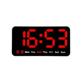 Garvee Reloj De Pared Digital Led Con Pantalla Grande, Fecha, Semana, Hora Para Sala De Estar, Aula, Oficina, Gimnasio, Luz Roja - Luz Roja