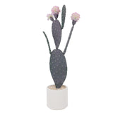 Garvee Planta Cactus Falso Alto, Textura Realista, EVA Material, Bajo Mantenimiento, Maceta Blanca, Decoración Interior y Exterior, Verde