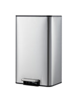 Garvee Basurero de Oficina Compacto 18 Litros con Tapa Soft-Close y Pedal Acero Inoxidable para Cocina y Garaje Plata - Plata