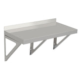 Garvee Estante de Acero Inoxidable Comercial 18 Gauge con Backsplash y Soportes para Cocina y Restaurante 61x30cm, Plata - Plata