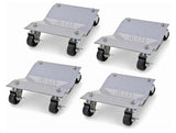 Garvee Plataformas Rodantes para Vehículos, Acero al Carbono y Goma, Juego de 4 Unidades, 2722 kg, Color Plata - Plata
