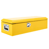 Garvee Caja de Herramientas Placa Diamante Amarilla, Hierro con Asa Lateral, 99×33×24cm para Camiones - Amarillo