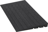 Garvee Rampas de Umbral de Caucho 6.4 cm con 3 Canales Antideslizante para Sillas de Ruedas Hogares Entradas 61×107 cm Negro - Negro