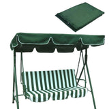 Garvee Cubierta Repuesto toldo columpio exterior patio 3-4 asientos tela Oxford 210D impermeable plateada verde - Verde