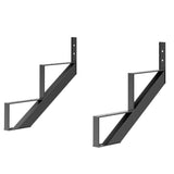 Garvee 2 Pack Escalera de Acero Resistente Anticorrosiva para Escaleras Exteriores 227 kg Negro - Negro