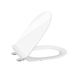 Garvee Toilettendeckel con Asiento Infantil Integrado, Absenkautomatik, Scharniere Ajustables, UF-Duroplast, Quick-Release, Baños Familiares, Blanco, 464x359 mm - Blanco