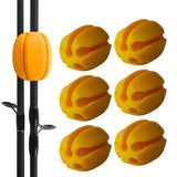 Garvee Soporte Para Cañas De Pescar De Silicona, 6 Piezas, 5 Agujeros, Ligero, Amarillo, Resistente, Fácil De Usar Para Pesca Al Aire Libre - Amarillo