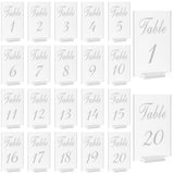 Garvee Acrílico Tischnummern 1-20 Mit Soporte Transparente Resistente 10x15 cm Para Bodas Y Eventos