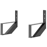 Garvee 2 Pack Escalera De Acero Riser Resistente Anticorrosiva Para Escaleras Exteriores 4 Agujeros Negro - Negro
